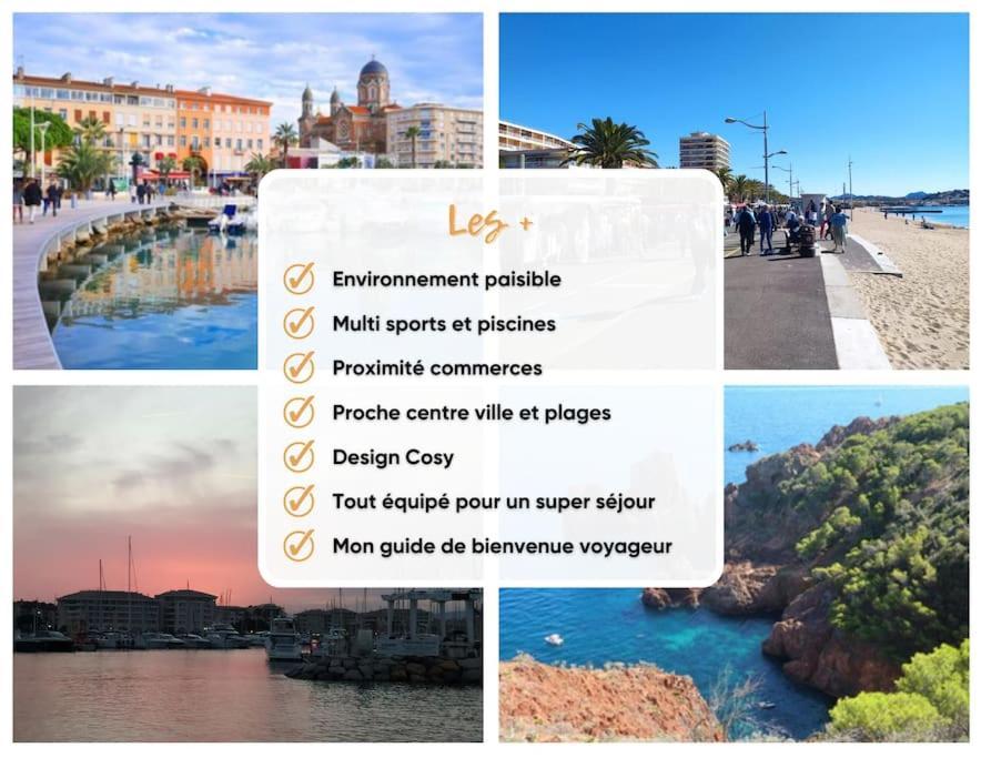 Ideal Saint Raphael Piscine Clim Parking Apartment Luaran gambar